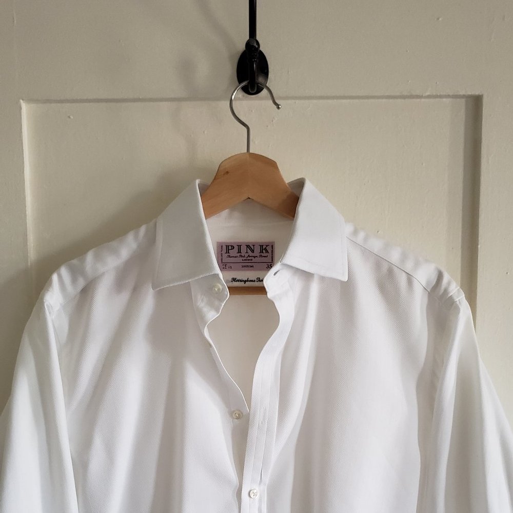 Pink (Label) - Herringbone/Double Cuff Dress Shirt